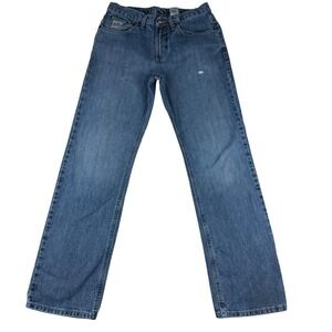 Cinch Mens Jeans 30x32 Medium Wash Straight Leg Distressed Denim